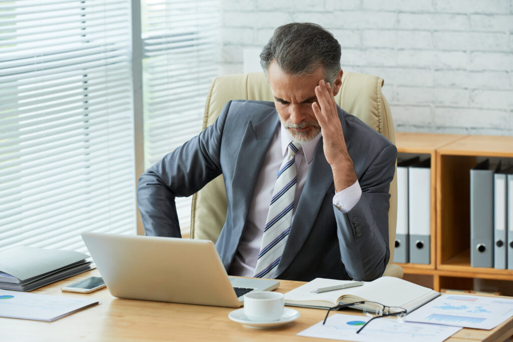 Stressed out busines owner