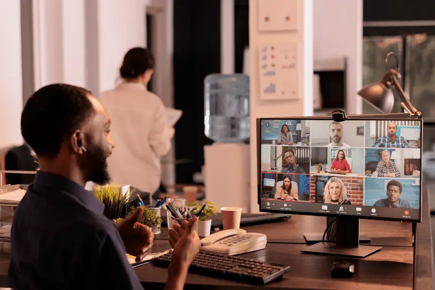 remote team meeting